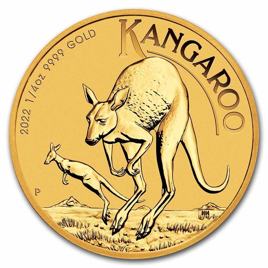 1/4oz 2022 Perth Mint Gold Kangaroo Coin