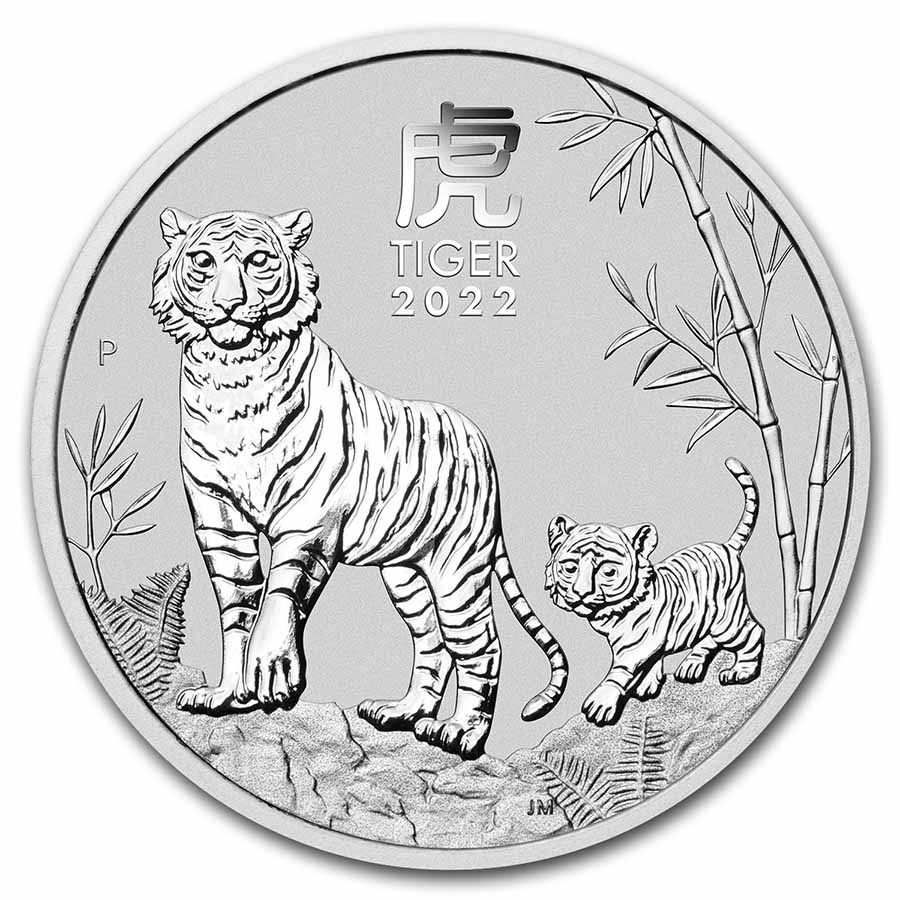 1 oz Lunar Tiger 2022 Silver Coin