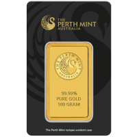 100g Perth Mint Gold Bar