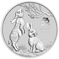 1/2 oz Lunar Rabbit Silver Coin
