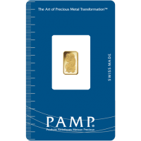 1 gram PAMP gold minted bar