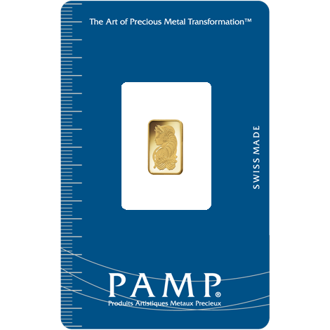 1 gram PAMP gold minted bar
