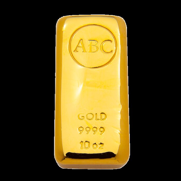 ABC 10oz Gold cast bullion bar