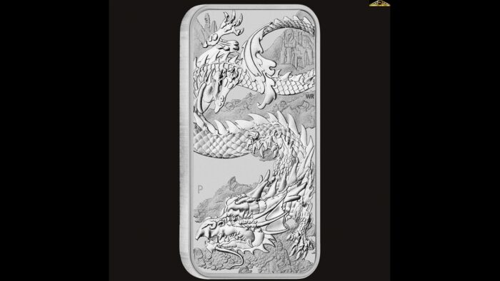 2023 1oz Silver Dragon Bar Coin - Perth Mint - Image 4